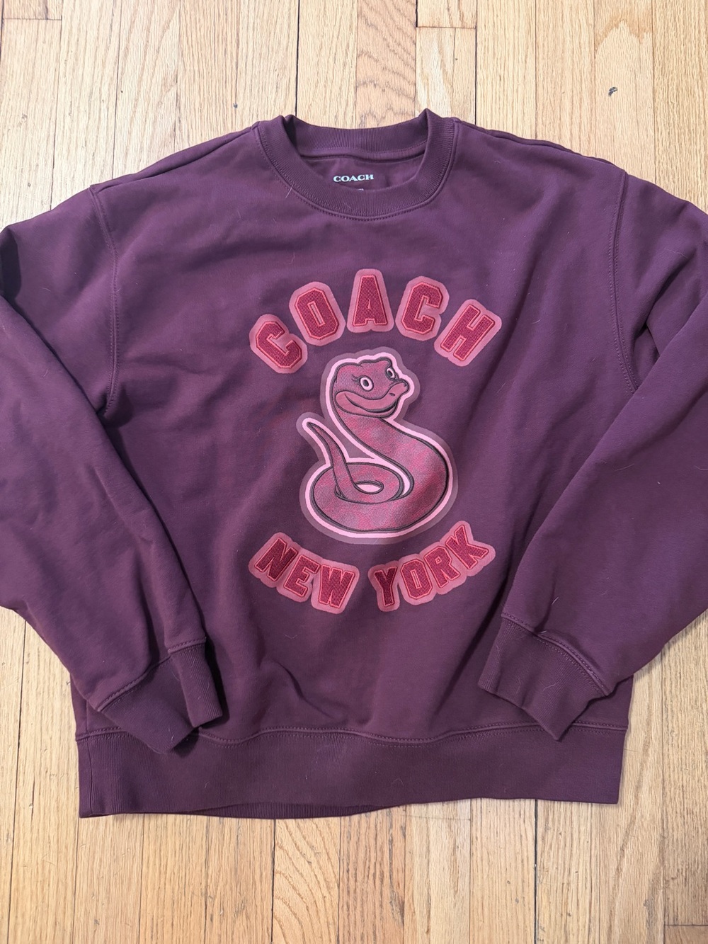 Coach Maroon Snake Sweatshirt women’s large crewneck - Picture 3 of 6